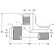World Wide Fittings Male JIC to Male Pipe to Male JIC Run Tee F5755X04X04X04 - alternate 2